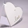 Cuori in carta 24 Pezzi - 9,5x10 Cm / Bianco