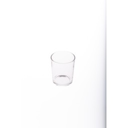 Portacandela tea light in vetro trasparente a forma di bicchiere h 6,8 cm d 5,7 cm