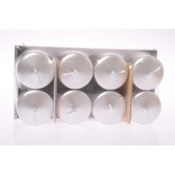 Moccoli candela 8 PZ - 60X120 Mm / Argento