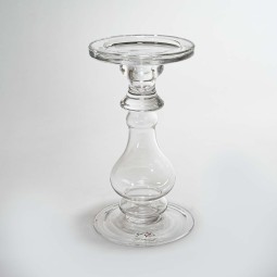 Portacandela in vetro - D 21x11,5 Cm