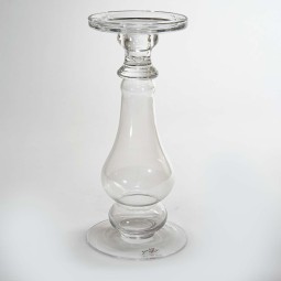 Portacandela in vetro - D 13x27,5 Cm