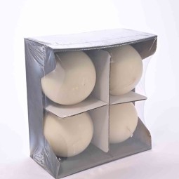 Candele a Sfera 4 PZ - 100 Mm / Bianco lana