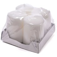 Moccoli candela 4 PZ - 40x60 Mm / Bianco