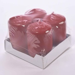 Moccoli candela 4 PZ - 40x60 Mm / Rosso