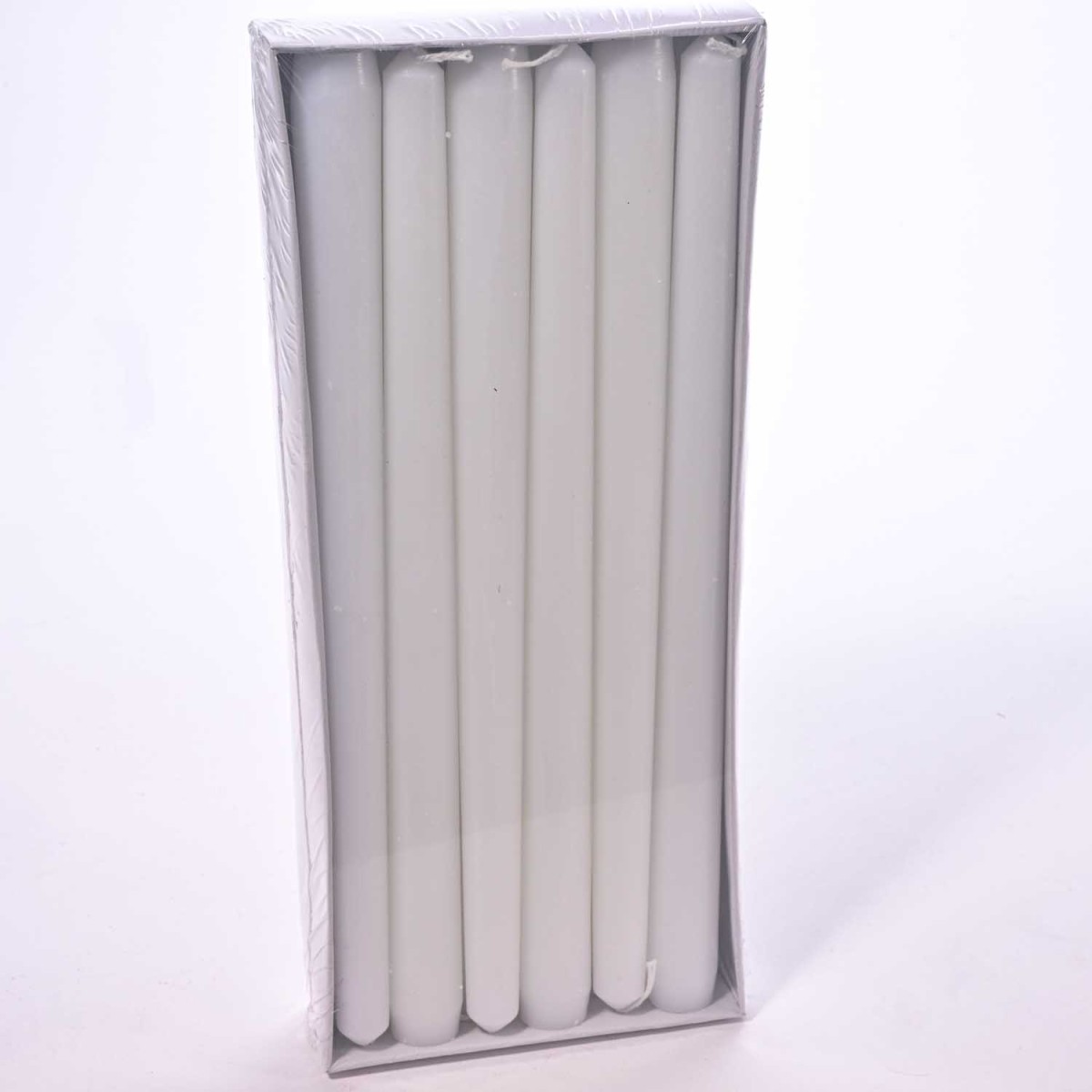 Candele coniche 12 PZ - 20x250 Mm / Bianco