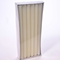 Candele coniche 12 PZ - 20x250 Mm / Crema