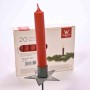 Candele stelo per Albero 20 PZ - 12,8x96 Mm / Rosso