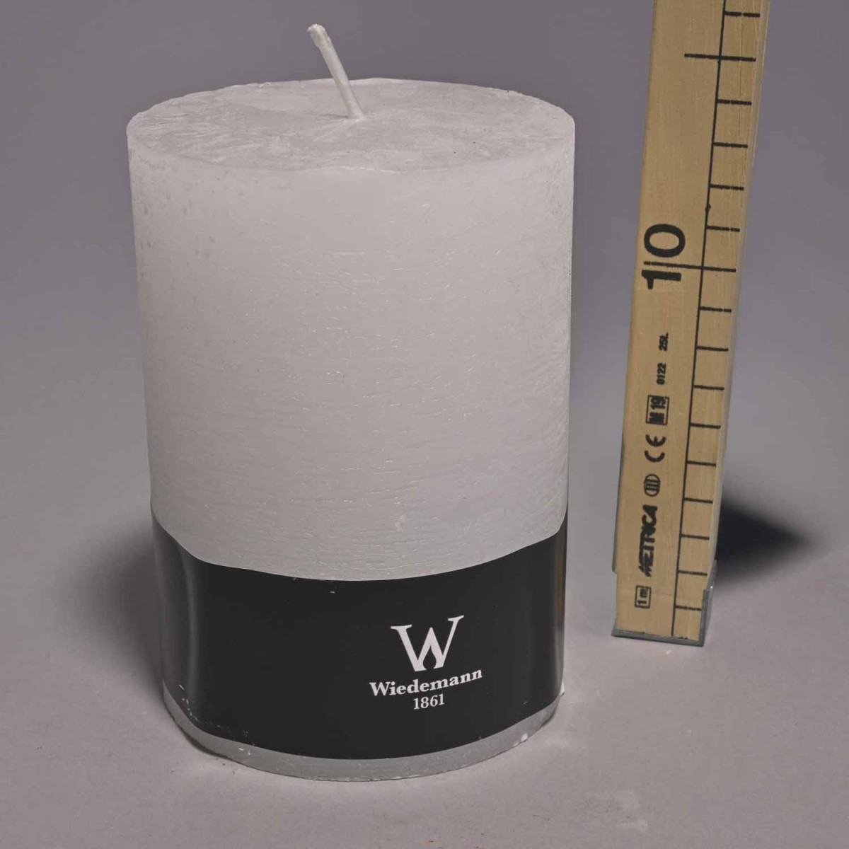 Moccolo candela rustico  - 100x140 Mm / Bianco