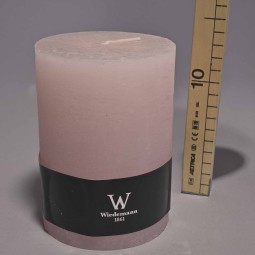 Moccolo candela rustico  - 100x140 Mm / Rosa chiaro