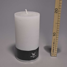 Moccolo candela rustico  - 100x190 Mm / Bianco