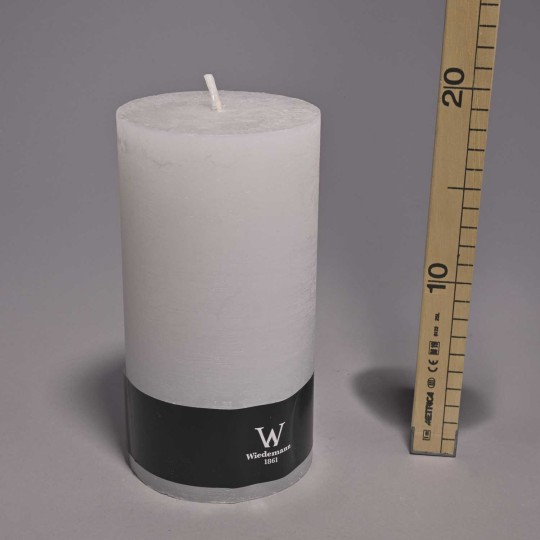 Moccolo candela rustico  - 100x190 Mm / Bianco