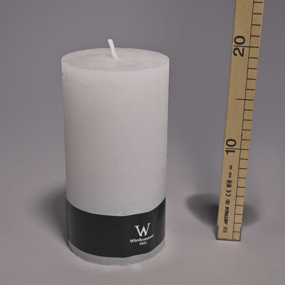 Moccolo candela rustico  - 100x190 Mm / Bianco