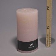 Moccolo candela rustico  - 100x190 Mm / Rosa chiaro