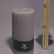 Moccolo candela rustico  - 100x190 Mm / Grigio