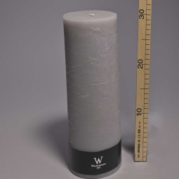 Moccolo candela rustico  - 100x300 Mm / Grigio