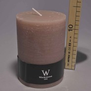 Moccolo candela rustico  - 100x140 Mm / Rosa