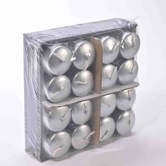 Moccoli candela 16 PZ - 40x60 Mm / Argento