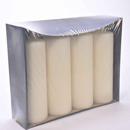 Moccoli candela 4 PZ - 70x200 Mm / Bianco Lana