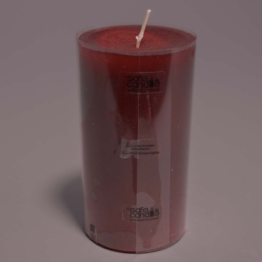 Moccolo candela rustico  - 70x130 Mm / Rosso