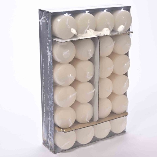 Moccoli candela 24 PZ - 40x60 Mm / Bianco lana