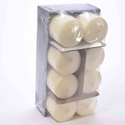 Moccoli candela 8 PZ - 70x130 Mm / Bianco lana