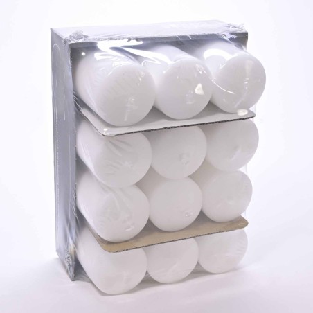 Moccoli candela 12 PZ - 60x100 Mm / Bianco
