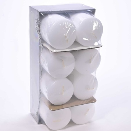 Moccoli candela 8 PZ - 70x130 Mm / Bianco