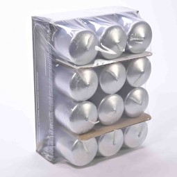 Moccoli candela 12 PZ - 70x100 Mm / Argento