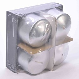 Moccoli candela 4 PZ - 80x100 Mm / Argento