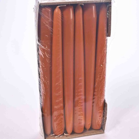 Candele coniche 12 PZ - 25x250 Mm / Arancione scuro