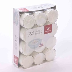 Tealight 24 Pezzi - 38,5x24 Mm / Bianco