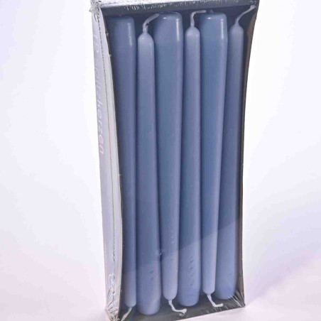 Candele coniche 12 PZ - 23x250 Mm / Blu chiaro