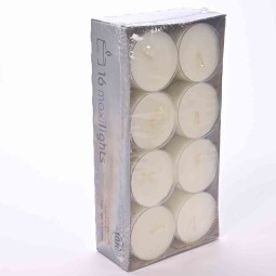 Tealight 16 Pezzi - 5,5x2,5 Cm / Bianco