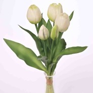Tulipani in mazzo - 30 Cm / Bianco