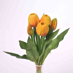 Tulipani in mazzo - 30 Cm / Arancione