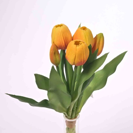 Tulipani in mazzo - 30 Cm / Arancione