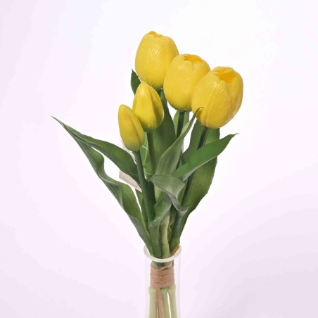 Tulipani in mazzo - 30 Cm / Giallo