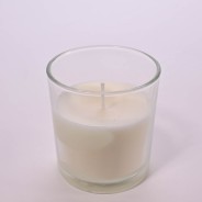 Porta tealight con candela 6 PZ - 7x8 Cm / Bianco