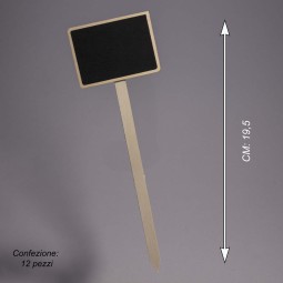 Lavagnette in pick 12 PZ - 7,5x5,5 Cm / Naturale