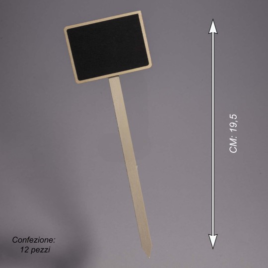 Lavagnette in pick 12 PZ - 7,5x5,5 Cm / Naturale