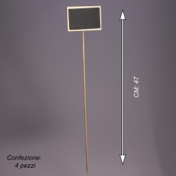 Lavagnette in pick 4 PZ - 10x6,5 Cm / Naturale
