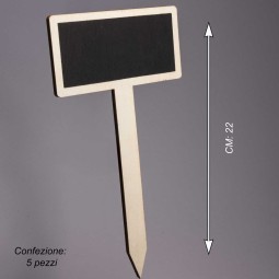 Lavagnette su pick 5 PZ - 6x12 Cm / Naturale