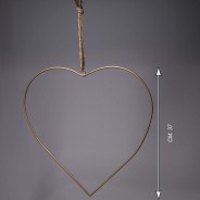 Cuore in metallo - 38 Cm / Oro