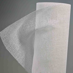 Bobina a rete in cotone grezzo - 50 Cm x 10 YD / Bianco