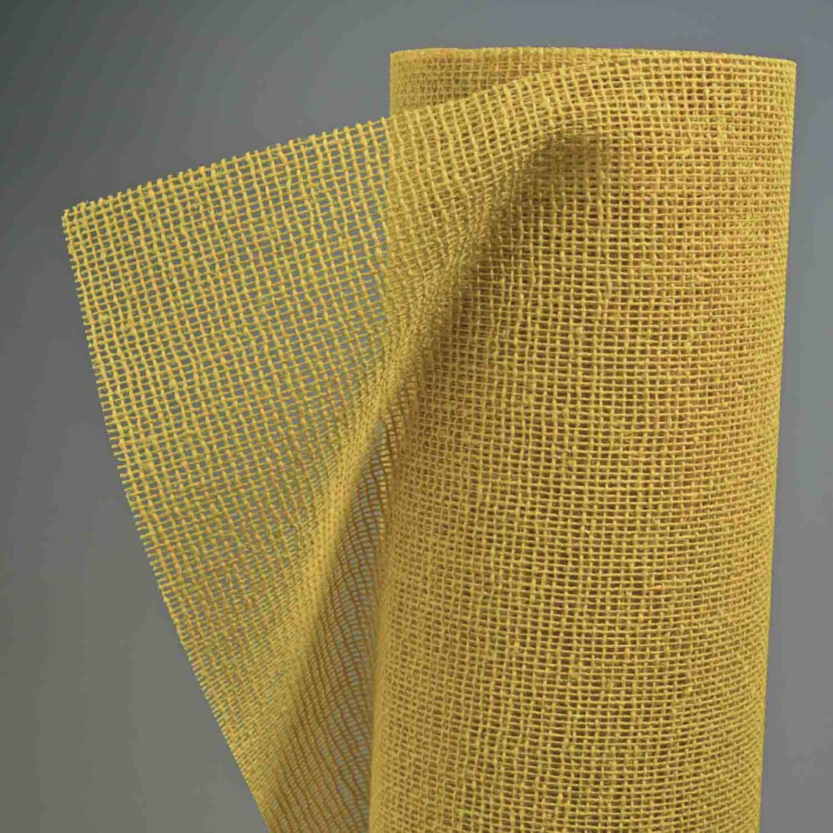 Bobina a rete in cotone grezzo - 50 Cm x 10 YD / Giallo