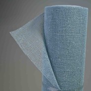 Bobina a rete in cotone grezzo - 50 Cm x 10 YD / Azzurro