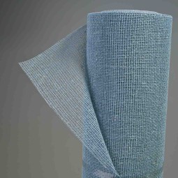 Bobina a rete in cotone grezzo - 50 Cm x 10 YD / Azzurro