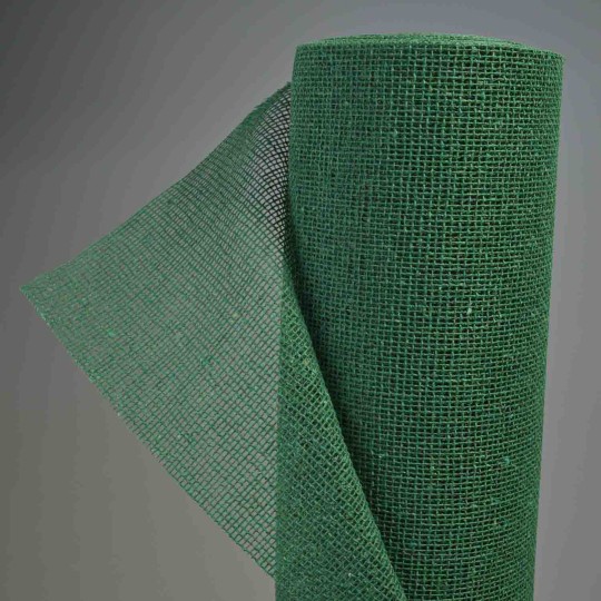 Bobina a rete in cotone grezzo - 50 Cm x 10 YD / Verde scuro