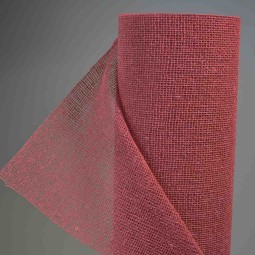 Bobina a rete in cotone grezzo - 50 Cm x 10 YD / Rosa scuro