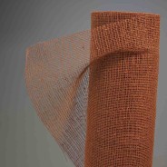 Bobina a rete in cotone grezzo - 50 Cm x 10 YD / Marrone